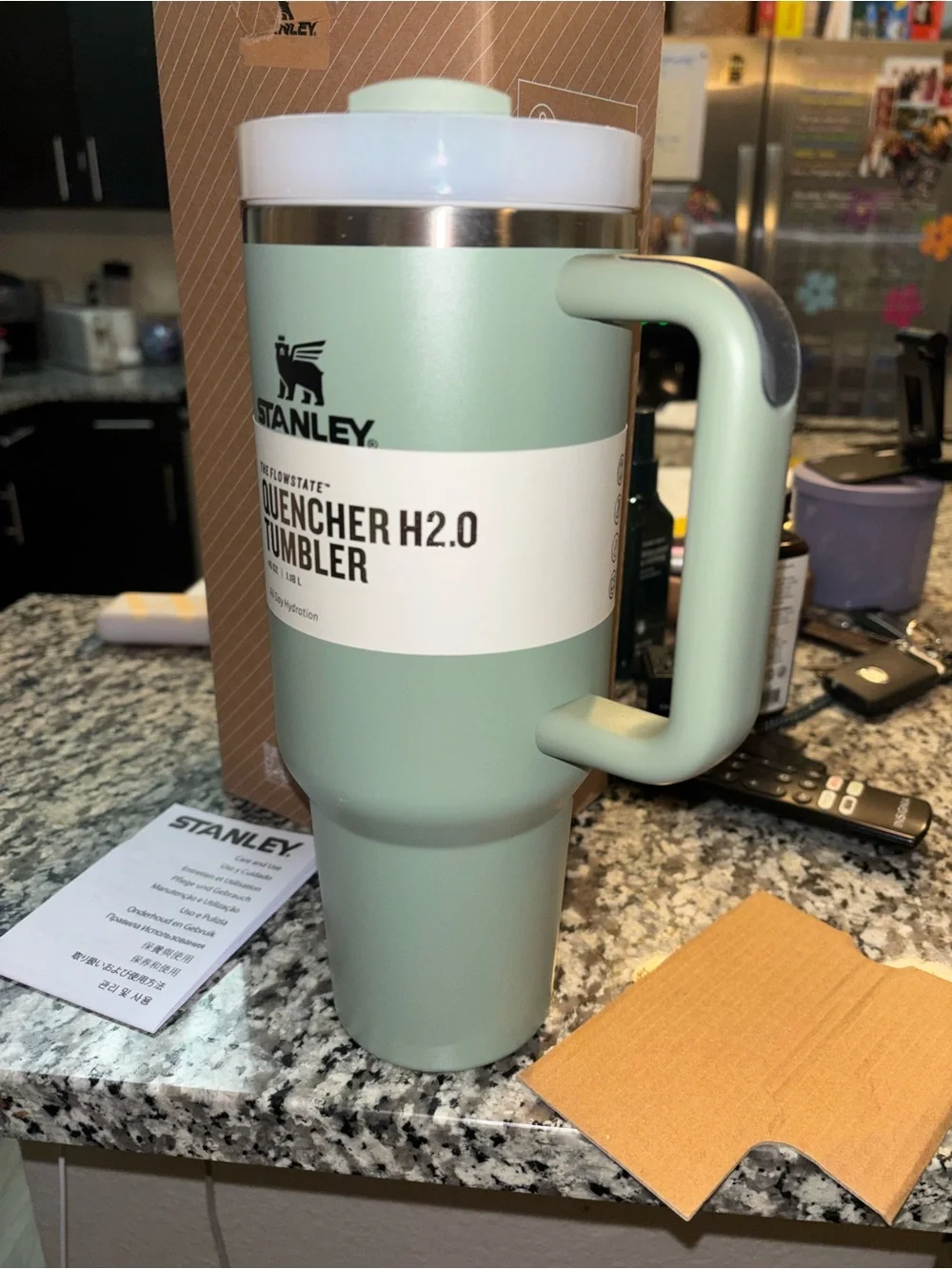 Stanley Quencher H2.0 Tumbler in Sage Green
